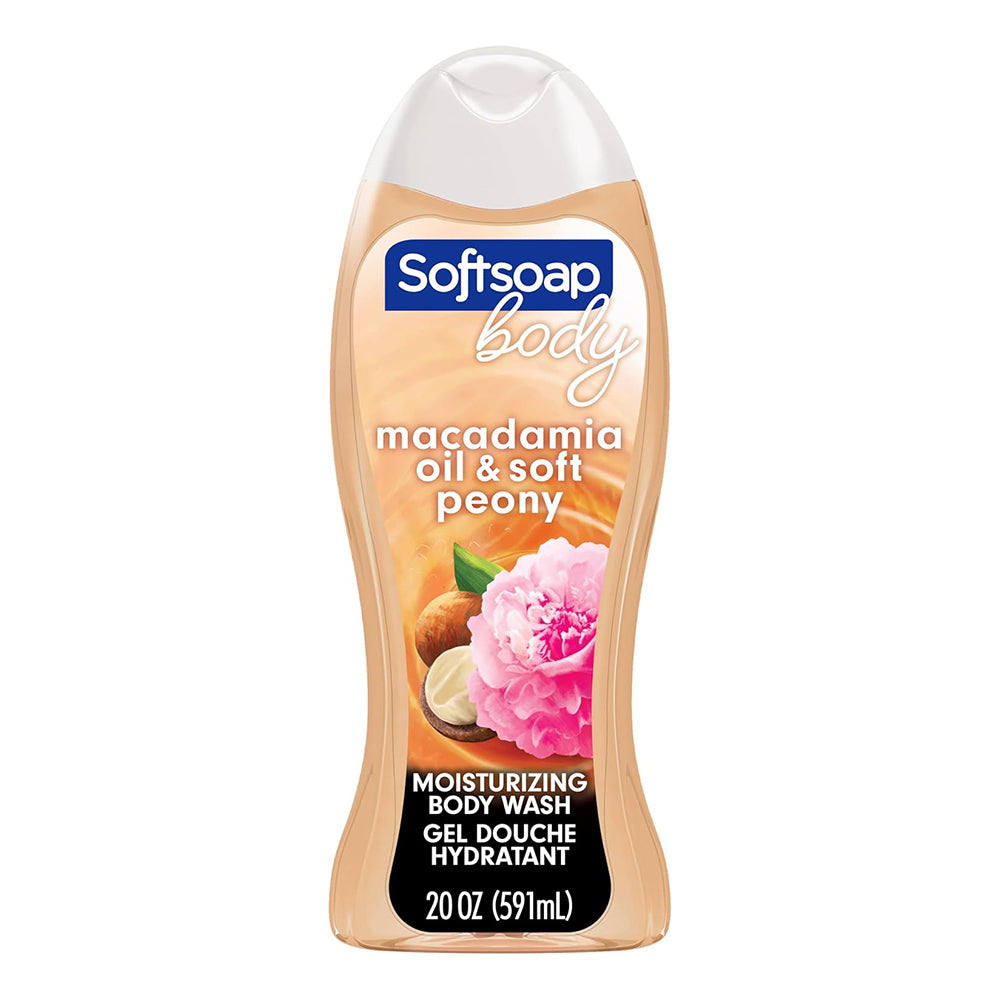 Softsoap Moisturizing Body Wash, Macadamia Oil and Soft Peony, 20 Oz
